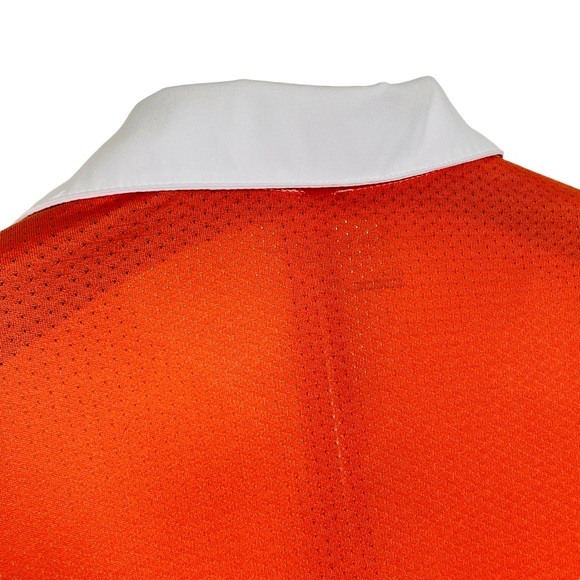 Nike Dri-Fit White & Orange Collared Golf Shirt NikeGolf Tour Performance Mens S - Picture 4 of 12